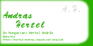 andras hertel business card